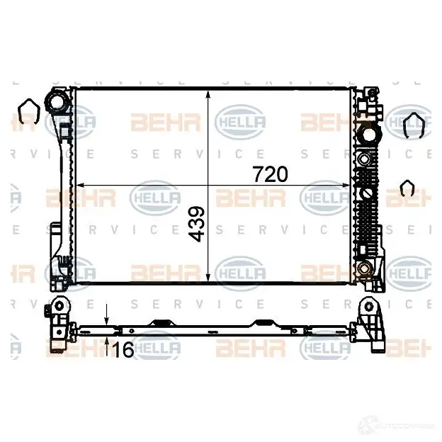 Радиатор охлаждения двигателя HELLA 3MPVVP 8mk376749554 46421 _BEHR HELLA SERVICE_ - Изображение 1