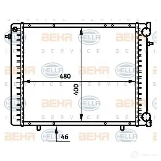 Радиатор охлаждения двигателя HELLA M1ISZD 44932 8mk376706211 _BEHR HELLA SERVICE_