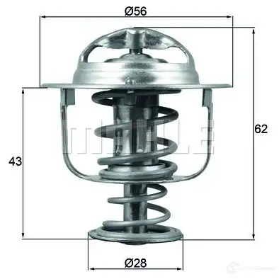 Термостат ож HELLA 602124 7 0594763 tm2887 26T7I2 изображение 0