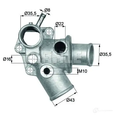 Термостат ож HELLA 70809 064 C.623.82 601972 ti19682d