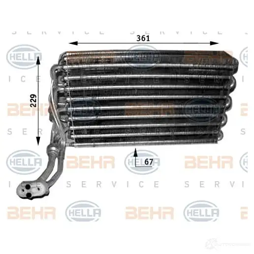 Испаритель кондиционера HELLA 8fv351210741 J6BVS 41843 _BEHR HELLA SERVICE_ изображение 0