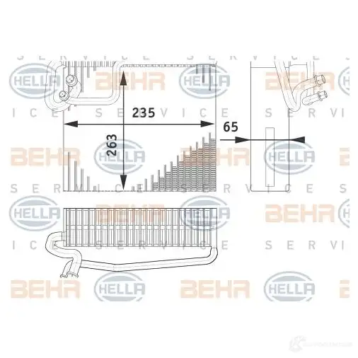 Испаритель кондиционера HELLA _BEHR HELLA SERVICE_ NSW79MS 41918 8fv351330181