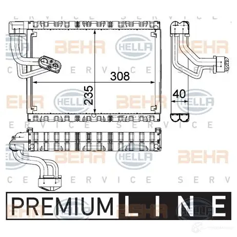 Испаритель кондиционера HELLA _BEHR HELLA SERVICE_ 41939 F5PMV 8fv351330681 изображение 0