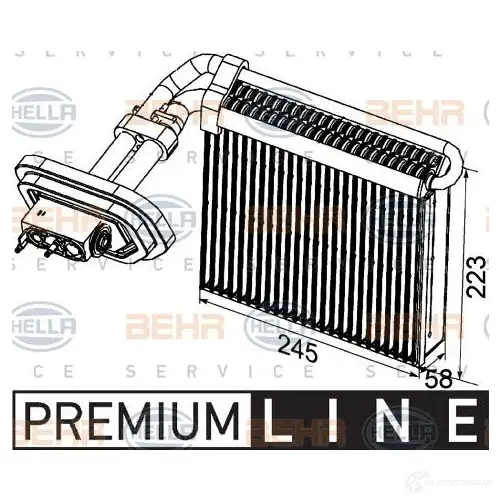 Испаритель кондиционера HELLA 8fv351330791 8O30O8U _BEHR HELLA SERVICE_ 41949 изображение 0