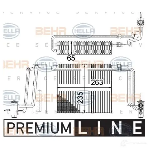 Испаритель кондиционера HELLA 8fv351331171 _BEHR HELLA SERVICE_ 41957 QDWTKN
