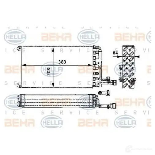 Испаритель кондиционера HELLA 8fv351330081 XHENKC 41909 _BEHR HELLA SERVICE_