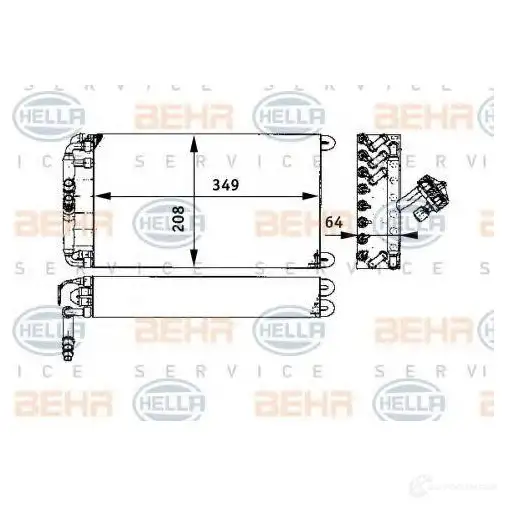 Испаритель кондиционера HELLA _BEHR HELLA SERVICE_ 41908 8fv351330071 607AR6