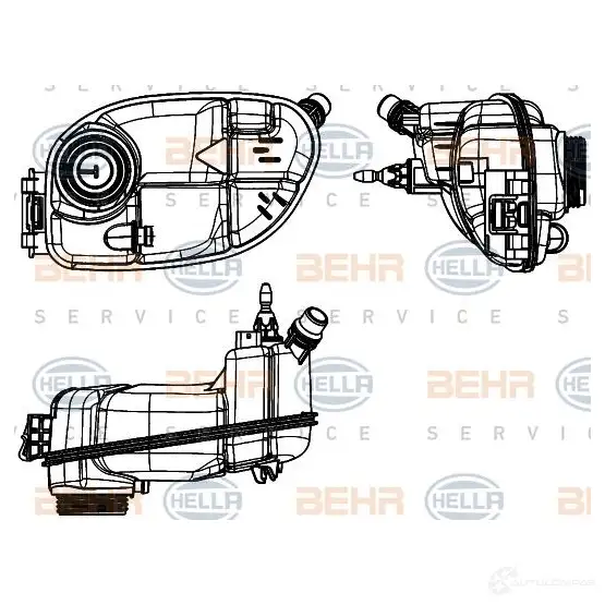 Расширительный бачок HELLA 1424313256 JOIO0 T 8ma376731604 4045621516666 изображение 0