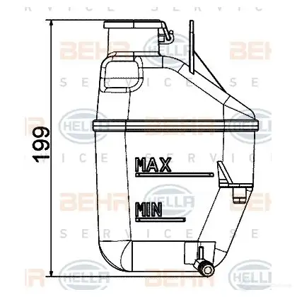 Расширительный бачок HELLA 44739 4045621510992 8ma376737234 4W6 B9T изображение 0