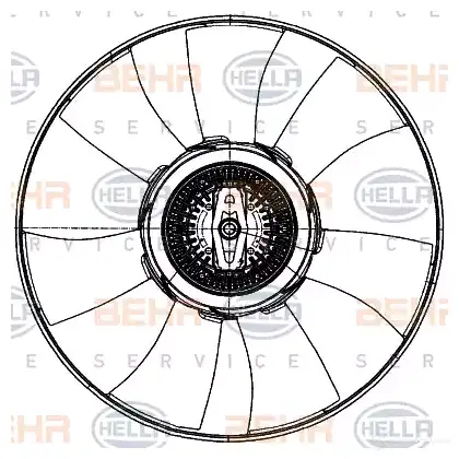 Вентилятор радиатора HELLA WAZ 7PLF 4045621514976 8mv376907081 50225 изображение 0