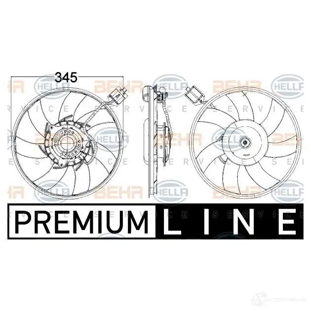Вентилятор радиатора HELLA EXWKE 8ew351104481 38464 _BEHR HELLA SERVICE_