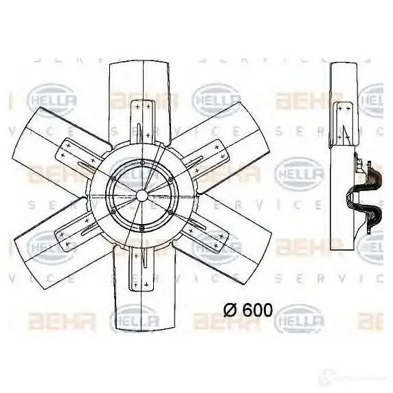 Вентилятор радиатора HELLA _BEHR HELLA SERVICE_ C6GLA2I 8mv376730261 49927