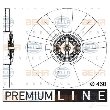 Вентилятор радиатора HELLA 50025 _BEHR HELLA SERVICE_ 875RLO 8mv376733311 изображение 0