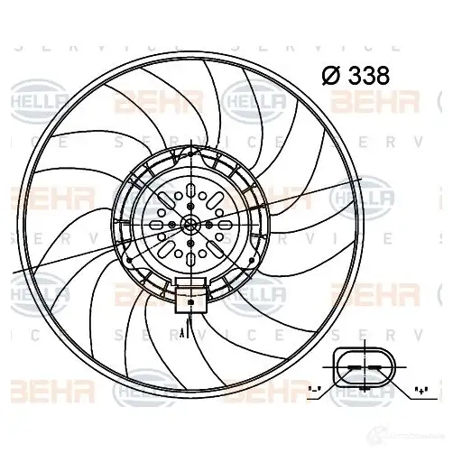 Вентилятор радиатора HELLA 8ew351000484 1424282461 4045621529574 JUR5C F