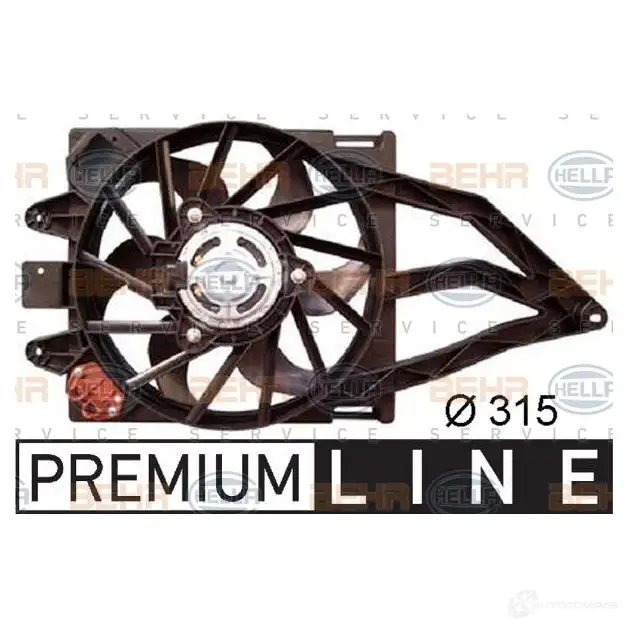 Вентилятор радиатора HELLA 38434 8ew351044401 AUFVDI _BEHR HELLA SERVICE_ - Изображение 1