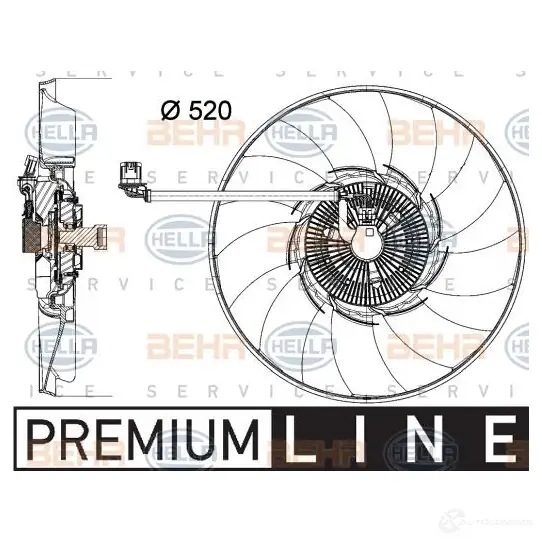 Вентилятор радиатора HELLA SM9JPF _BEHR HELLA SERVICE_ 50110 8mv376758291
