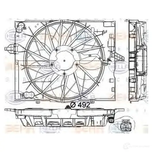 Вентилятор радиатора HELLA 38339 UT8Z1 _BEHR HELLA SERVICE_ 8ew351043161