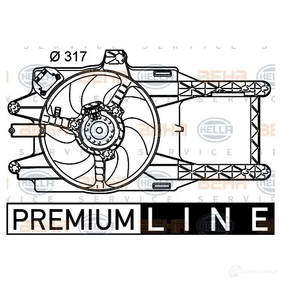 Вентилятор радиатора HELLA 8ew351039511 HHUOA _BEHR HELLA SERVICE_ 38183