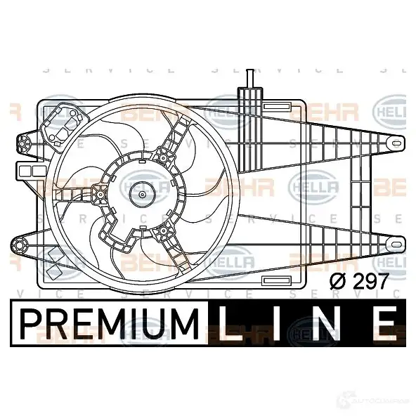 Вентилятор радиатора HELLA 8ew351039581 38190 ACE5UMY _BEHR HELLA SERVICE_