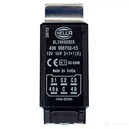 Реле поворотников, поворотов HELLA 4082300296822 4dn008768151 4FOZ 6U 19123 - Изображение 1