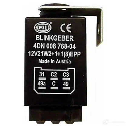 Реле поворотников, поворотов HELLA NRF R06H 4082300163452 4dn008768041 19113 изображение 0