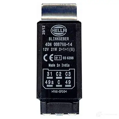 Реле поворотников, поворотов HELLA 4082300296815 19122 M59 HYLZ 4dn008768141 - Изображение 1