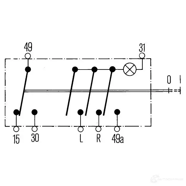Кнопка аварийной сигнализации HELLA 6hf001579052 O0W0KA 20232 0630 03 изображение 2