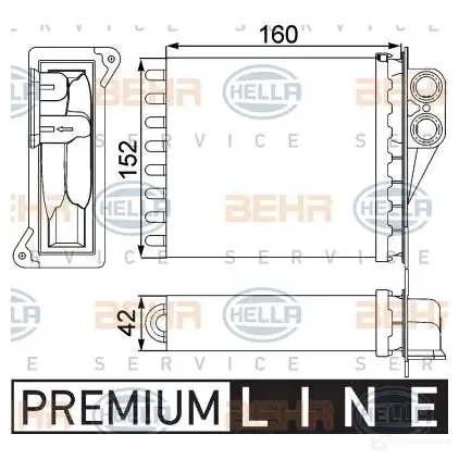 Радиатор печки, теплообменник HELLA JYXAW 8fh351313591 _BEHR HELLA SERVICE_ 40017 изображение 0