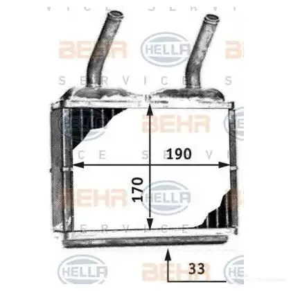 Радиатор печки, теплообменник HELLA _BEHR HELLA SERVICE_ 8fh351311781 1XJZW 39909