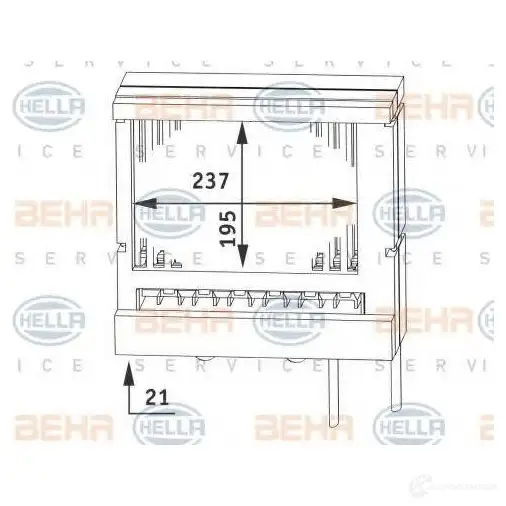 Радиатор печки, теплообменник HELLA _BEHR HELLA SERVICE_ 8fh351311241 LC85B 39863 изображение 0