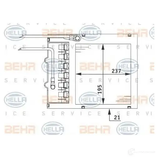 Радиатор печки, теплообменник HELLA 39857 _BEHR HELLA SERVICE_ KDXM5U4 8fh351311151