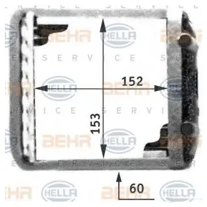 Радиатор печки, теплообменник HELLA 8fh351311371 24WJCJ8 _BEHR HELLA SERVICE_ 39875