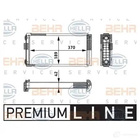 Радиатор печки, теплообменник HELLA 39956 _BEHR HELLA SERVICE_ BJN3G 8fh351312601
