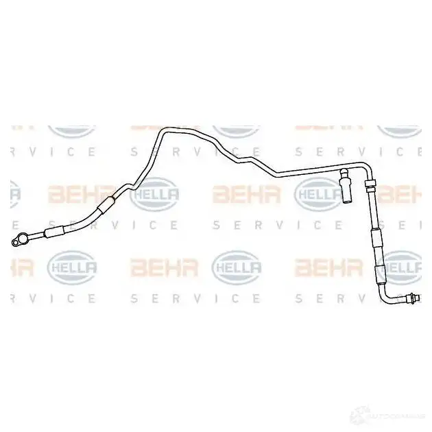 Трубка шланг кондиционера, высокого давления HELLA _BEHR HELLA SERVICE_ SWB6N 9gs351338091 52150