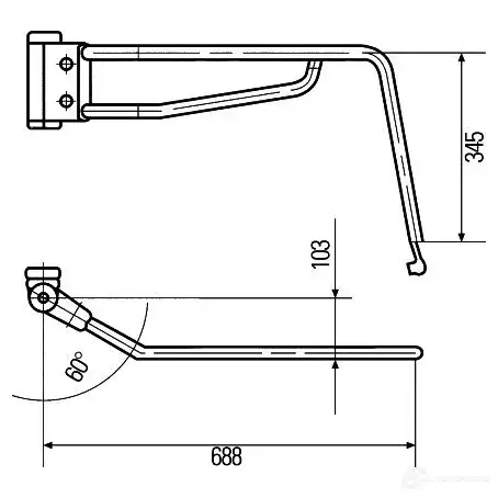 Держатель наружного зеркала HELLA 8hg503019012 43143 4082300161366 34 HQ726