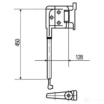 Держатель наружного зеркала HELLA 8hg503009022 43141 4082300161328 AMVS6M D