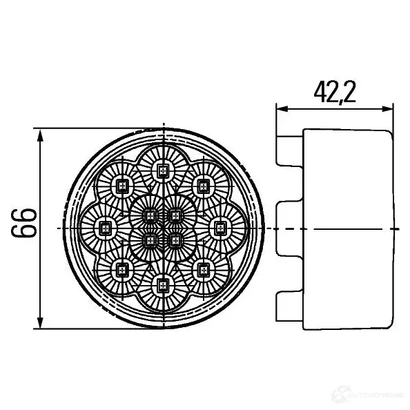Поворотник HELLA E4 12390 2BA 009 001-411 L9ZZOZ 14257 изображение 1
