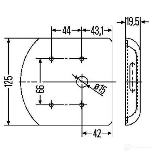 Поворотник HELLA 2ba007135011 UAOCX50 E1 016 14208 - Изображение 1