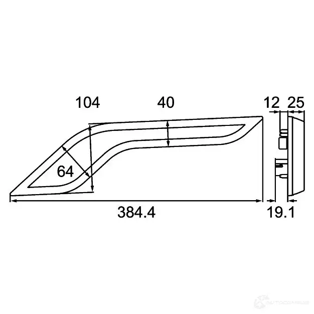 Поворотник HELLA 14355 Shapeline Style 2ba013334031 E24 5961 изображение 4