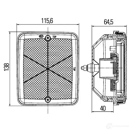Поворотник HELLA 14318 TR8BQ E1 3661 2ba013236221 изображение 1