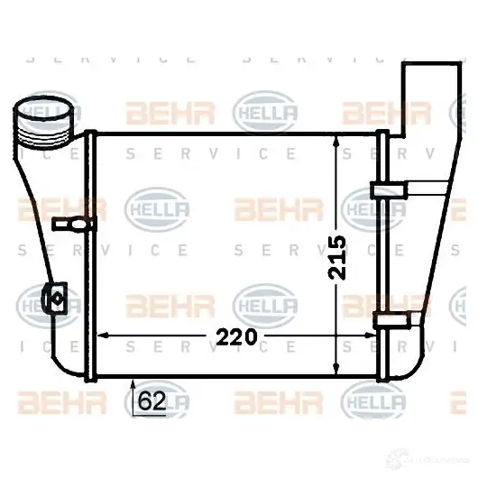 Интеркулер HELLA 8ml376776081 KZHN5 47701 _BEHR HELLA SERVICE_ изображение 0