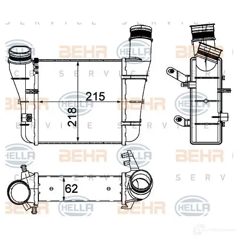 Интеркулер HELLA 8ml376776081 KZHN5 47701 _BEHR HELLA SERVICE_ изображение 1