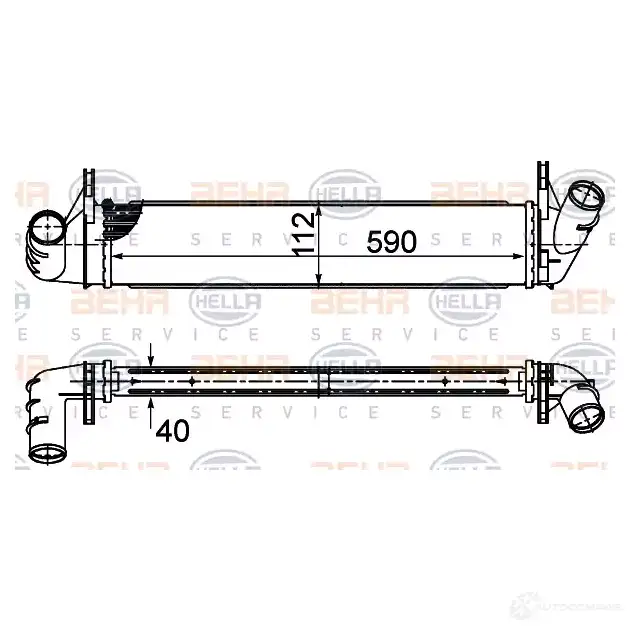 Интеркулер HELLA 47846 17 BWS 8ml376988134 4045621517557 - Изображение 1