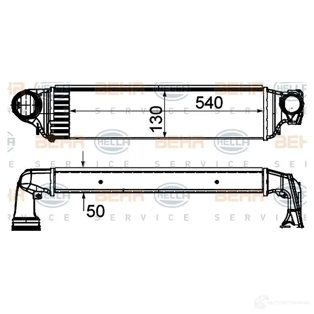 Интеркулер HELLA _BEHR HELLA SERVICE_ 47783 8ml376899101 HTW30