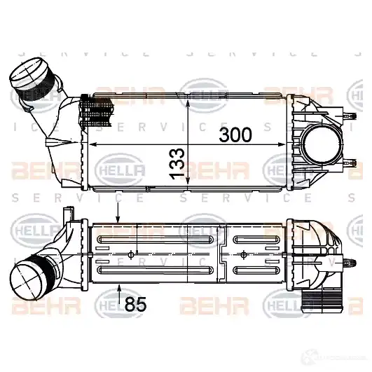 Интеркулер HELLA OP7K 47 8ml376988104 47843 4045621517526 - Изображение 1