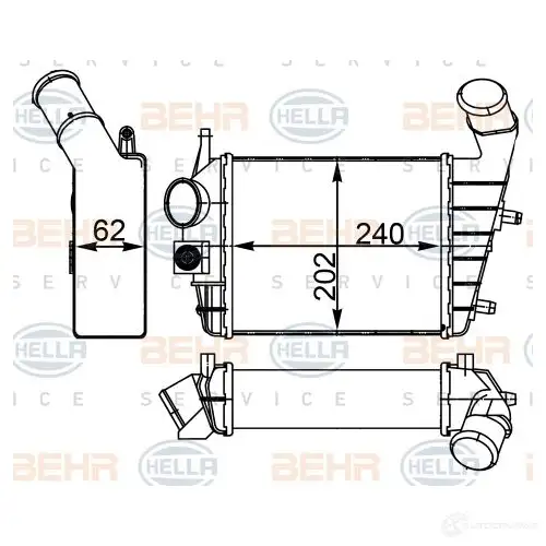 Интеркулер HELLA 1424870270 4045621522278 N3 B0Z 8ml376746544
