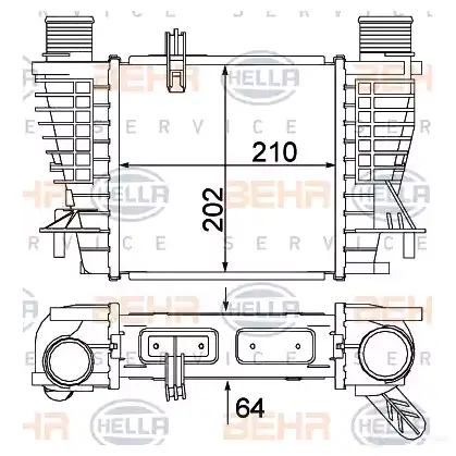 Интеркулер HELLA UBEQ9Z 4 4045621511074 47636 8ml376756624 - Изображение 1