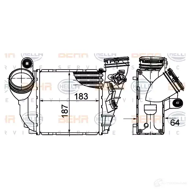 Интеркулер HELLA 8ml376988034 4045621517458 47836 BQIN KFE - Изображение 1