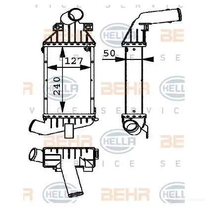 Интеркулер HELLA 8ml376723121 47392 A6MY3NM _BEHR HELLA SERVICE_