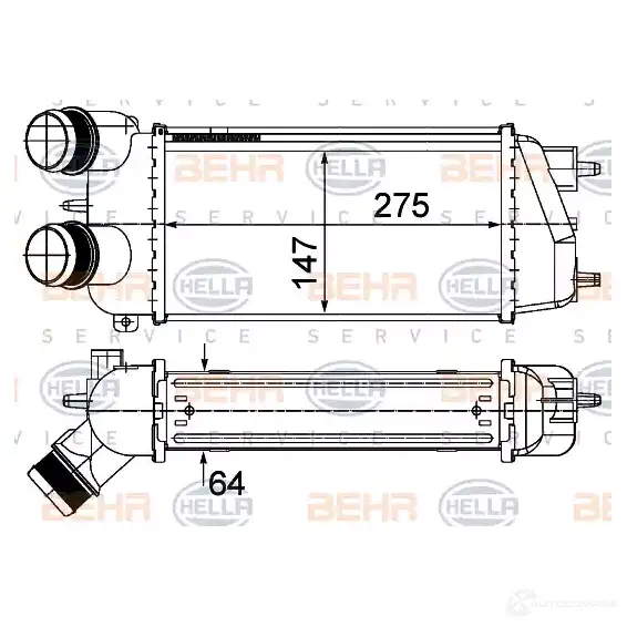 Интеркулер HELLA 8ml376988124 4045621517540 47845 JIJ A0 - Изображение 1